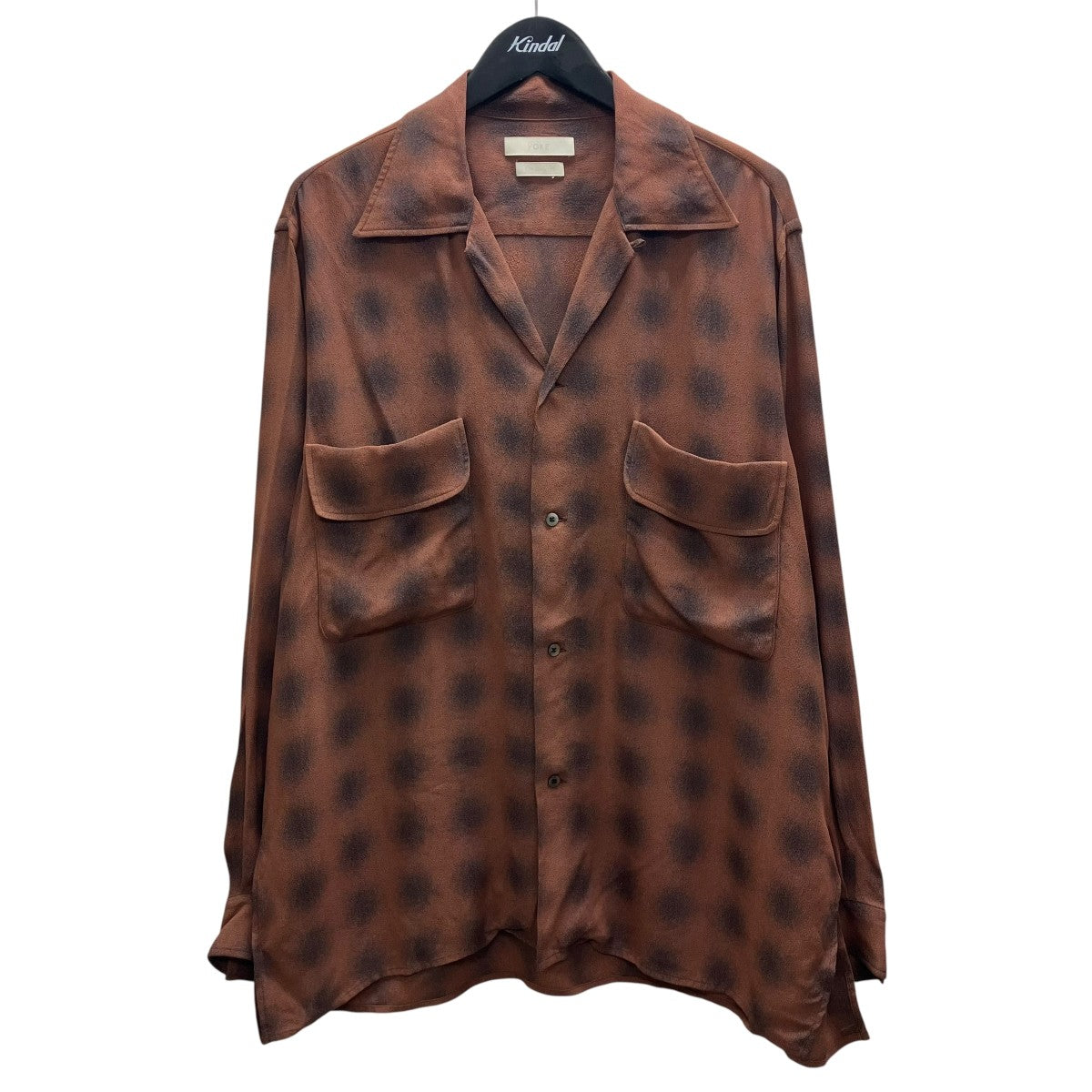 YOKE 25SS BLURRED OMBRE PLAID OPEN COLLAR SHIRT 長袖シャツ 古着・中古-1枚目のアイテム画像