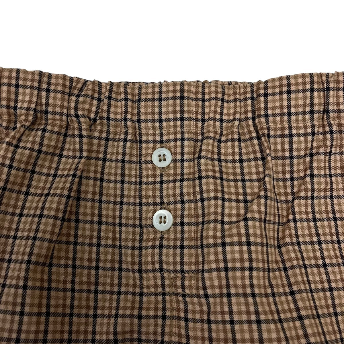 MIU MIU(ミュウミュウ) Low-Waist Plaid Elastic Shorts ショート