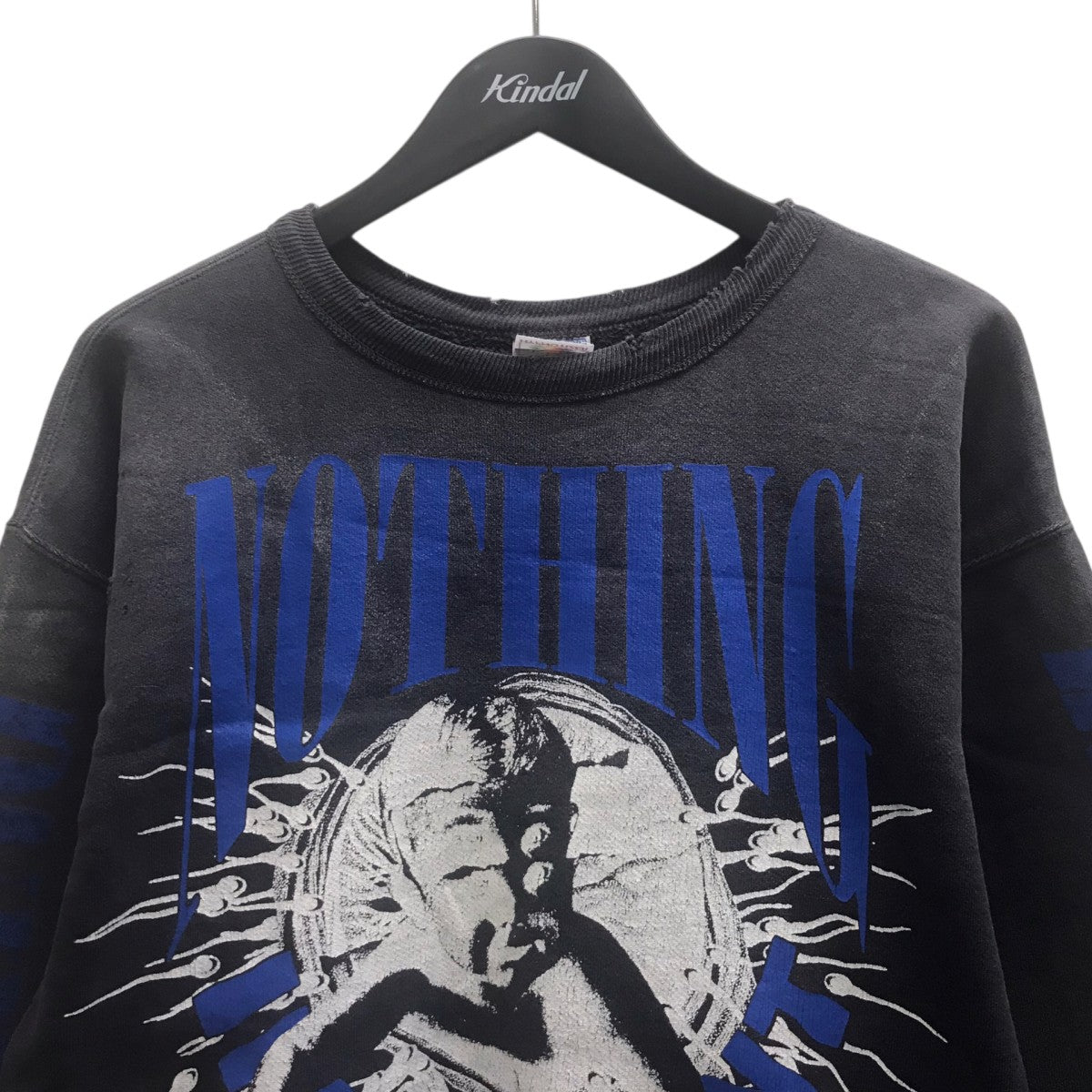SAINT MICHAEL KK CRW SWT NOTHNG IMP BKユーズド加工プリントスウェット 古着・中古-2枚目のアイテム画像