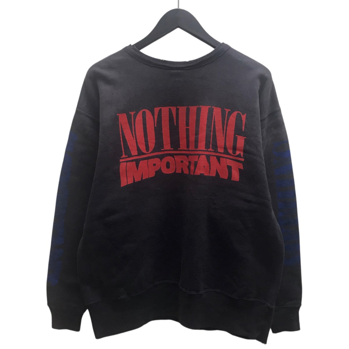 SAINT MICHAEL KK CRW SWT NOTHNG IMP BKユーズド加工プリントスウェット 古着・中古-3枚目のアイテム画像