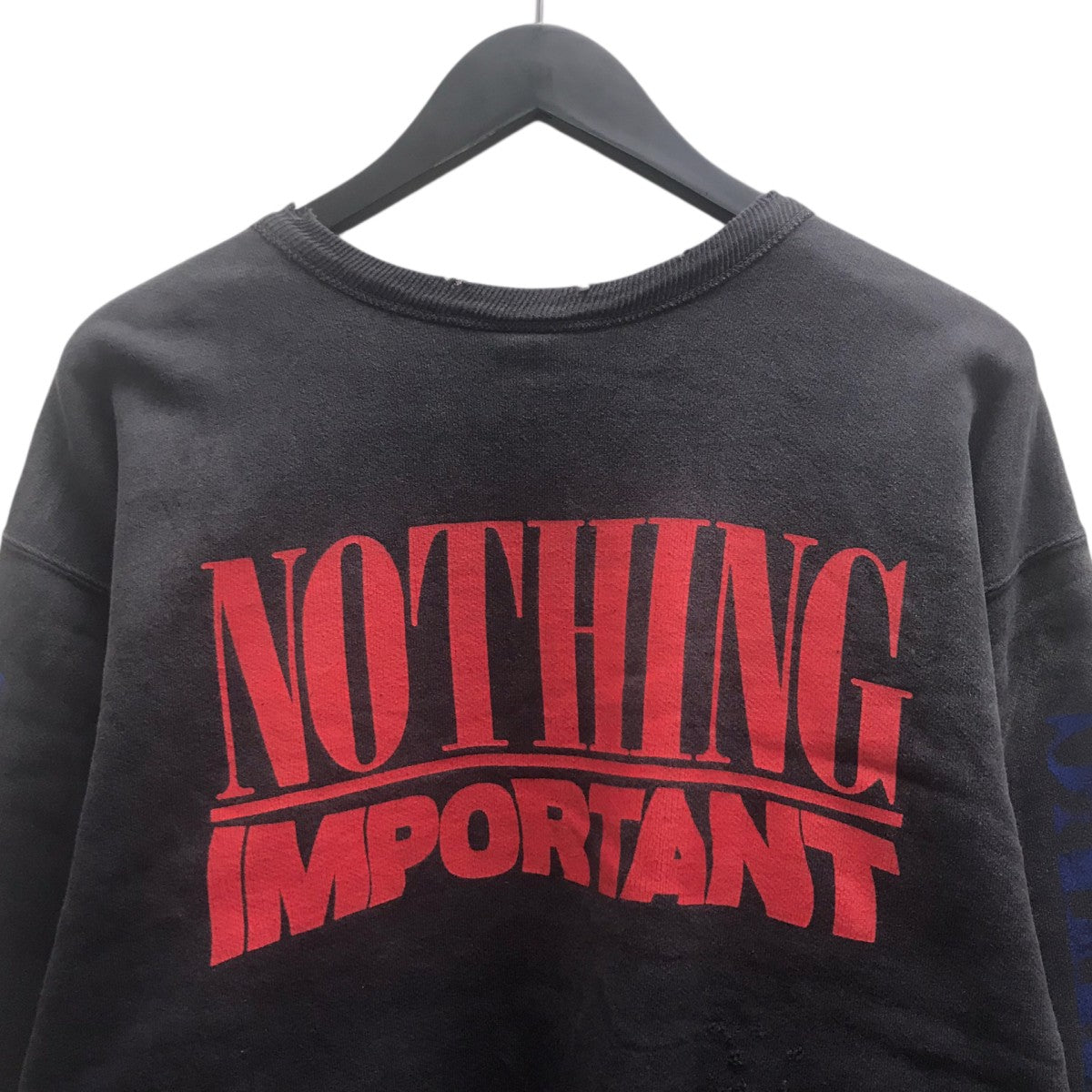 SAINT MICHAEL KK CRW SWT NOTHNG IMP BKユーズド加工プリントスウェット 古着・中古-4枚目のアイテム画像
