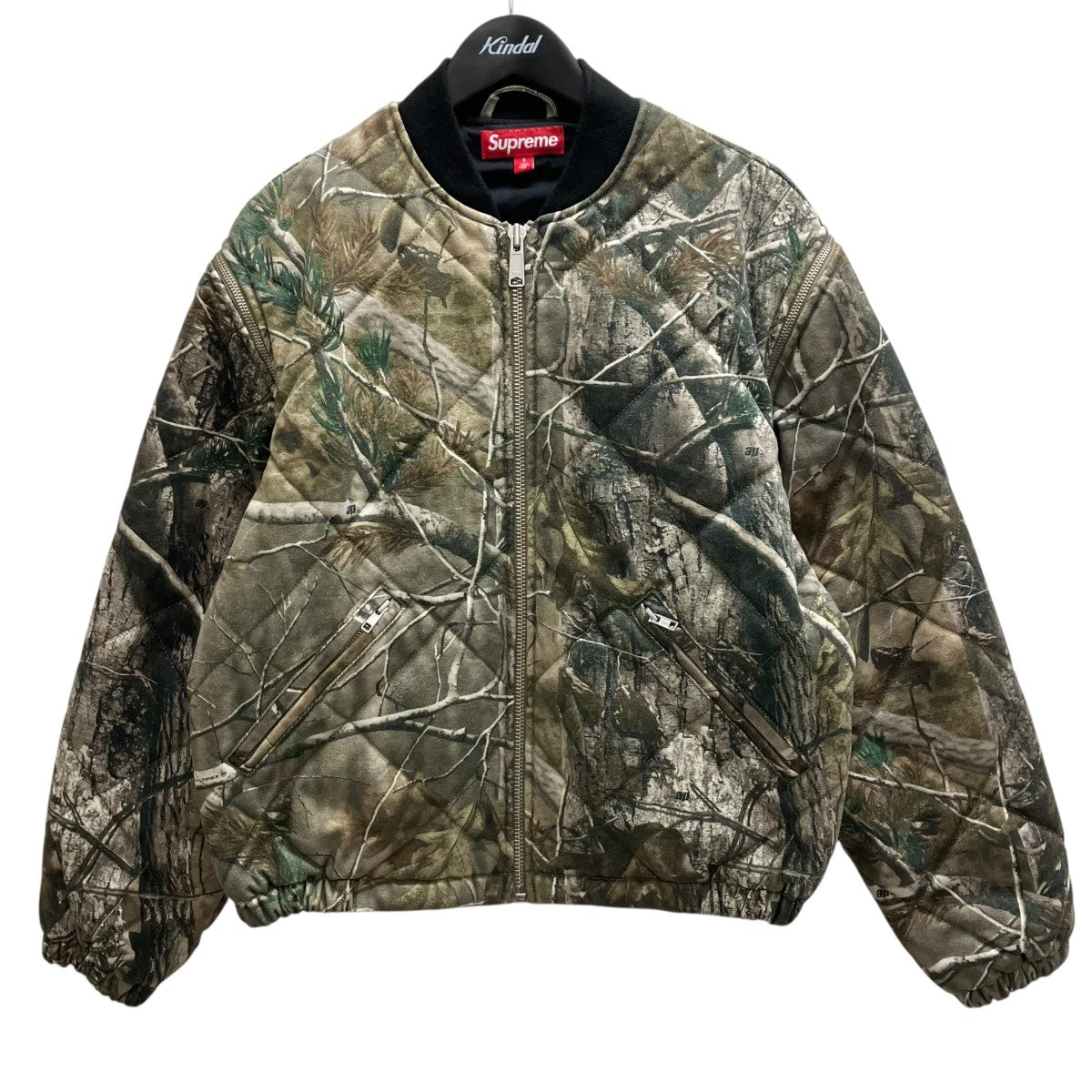 25AWZip-Off Sleeve Quilted Bomber Jacketカモフラボンバー