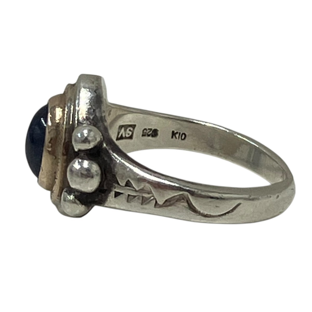R-096 K10 Circle Native Oval Signet Ringシグネットリング