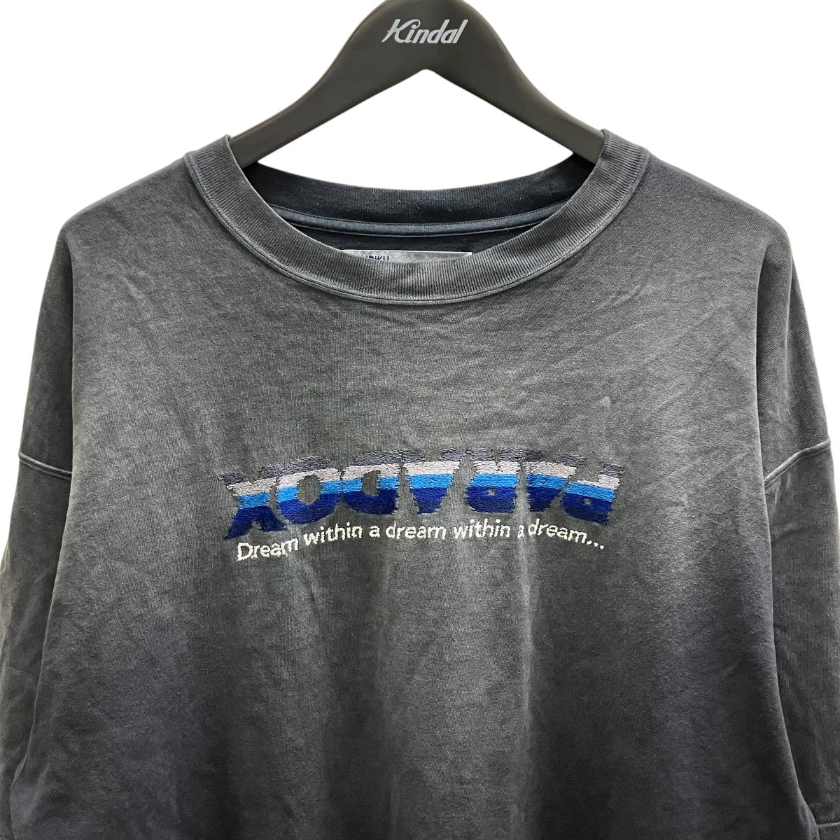 DAIRIKU PARADOX Embroidery Switching Tee フロント刺繍カットソー 古着・中古-2枚目のアイテム画像