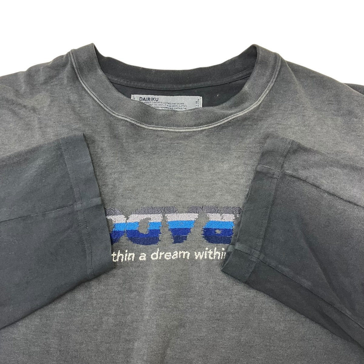 DAIRIKU PARADOX Embroidery Switching Tee フロント刺繍カットソー 古着・中古-5枚目のアイテム画像