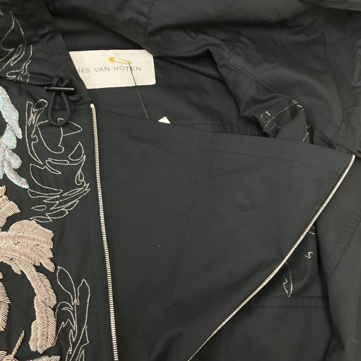 DRIES VAN NOTEN 25SS VOAZ SHORT EMB 1147 M．W．AJACKET 刺繍ハーフジップジャケット 古着・中古-6枚目のアイテム画像