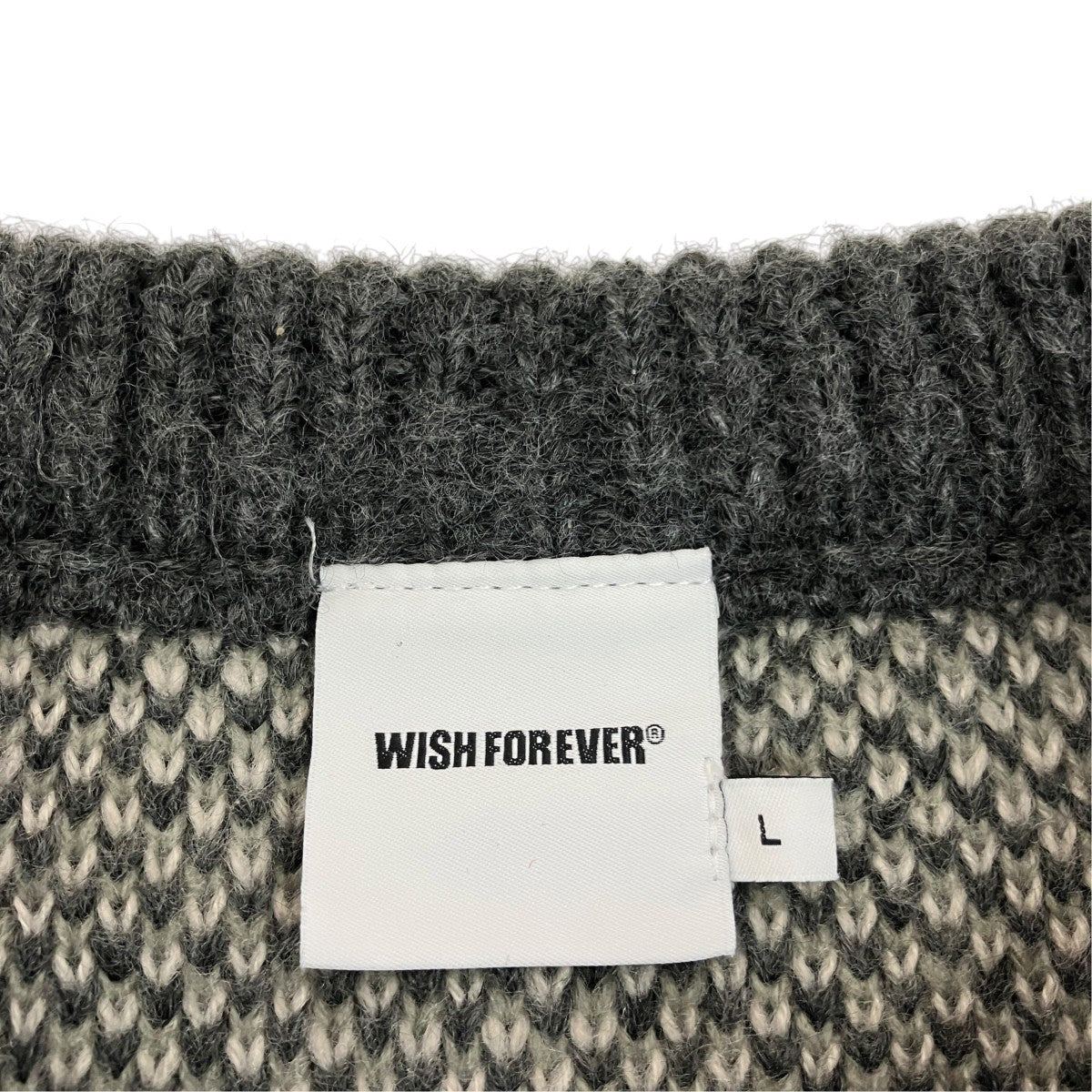 WISH FOR EVER クルーネックニットWF012002BW 古着・中古-6枚目のアイテム画像