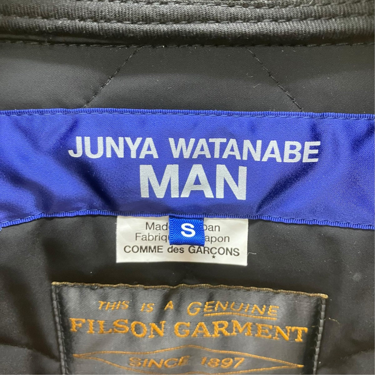 JUNYA WATANABE MAN×FILSON 25AW レザー切替マッキーノウールチェックジャケット 古着・中古-6枚目のアイテム画像