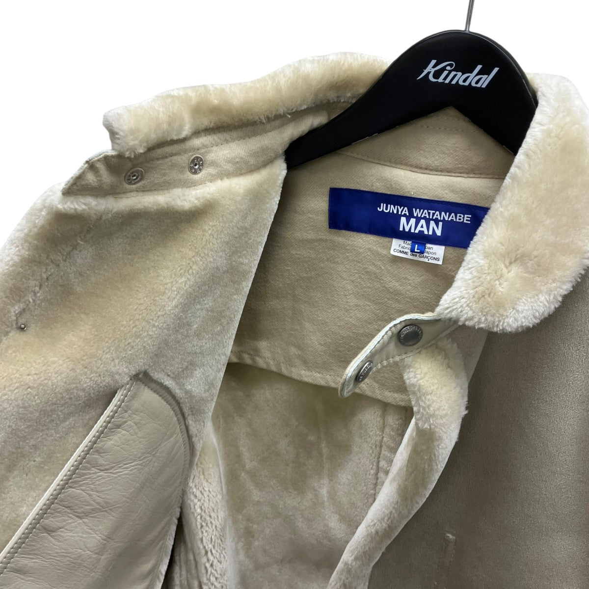 JUNYA WATANABE MAN 25AW エステルボアムートンレザージャケット 古着・中古-4枚目のアイテム画像