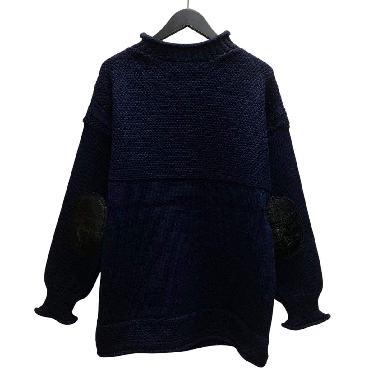 eYe JUNYA WATANABE MAN×RICHMOND KNITWEAR レザー切替ニット 古着・中古-4枚目のアイテム画像