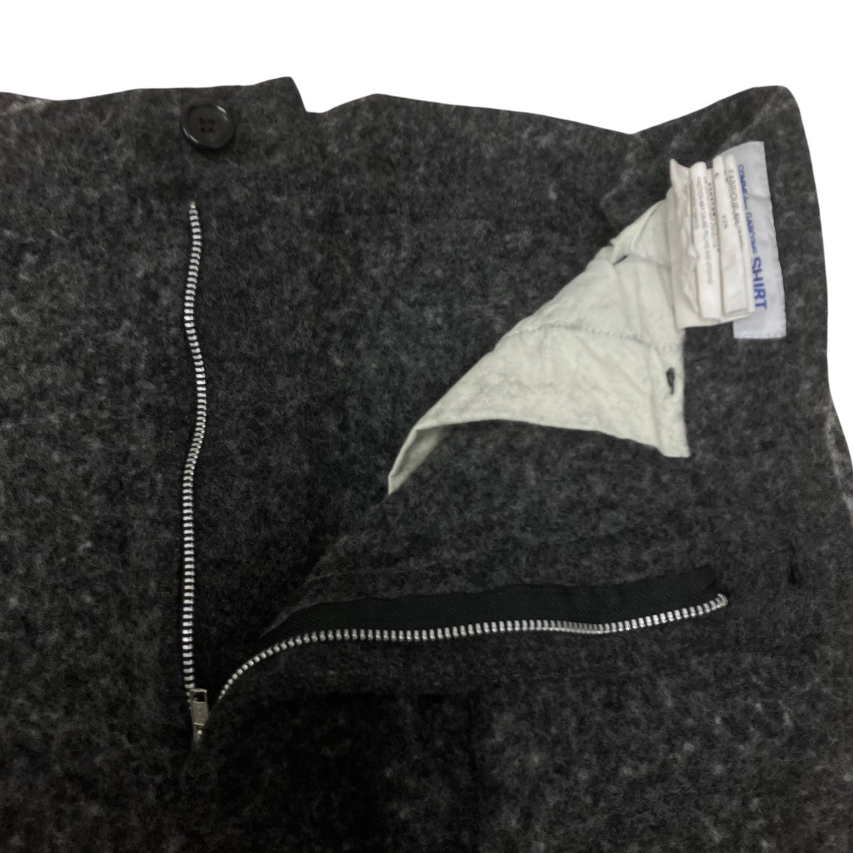 COMME DES GARCONS SHIRT バイカラーウールパンツ 古着・中古-5枚目のアイテム画像