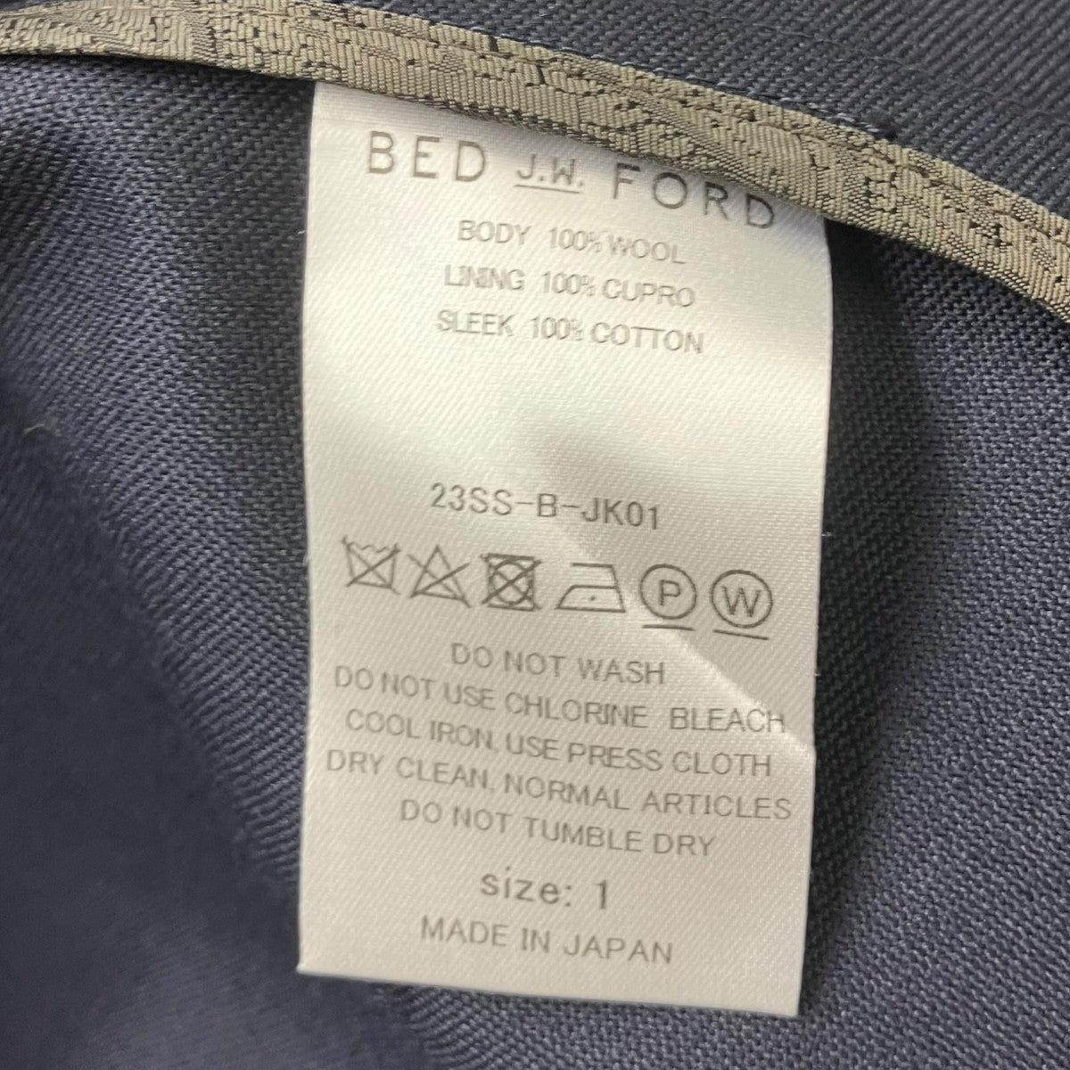 BED J．W． FORD(ベッドフォード) 23SS ダブルジャケット 23SS-B-JK01