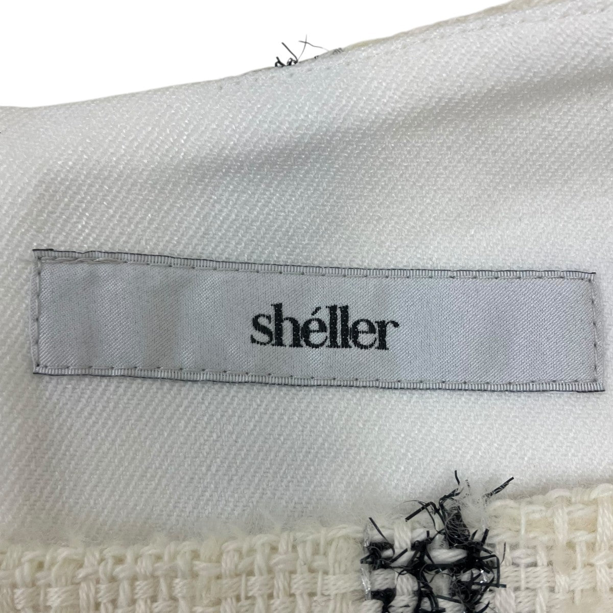 sheller Soft Blouse Check tweed ツイードノースリーブワンピース 古着・中古-5枚目のアイテム画像