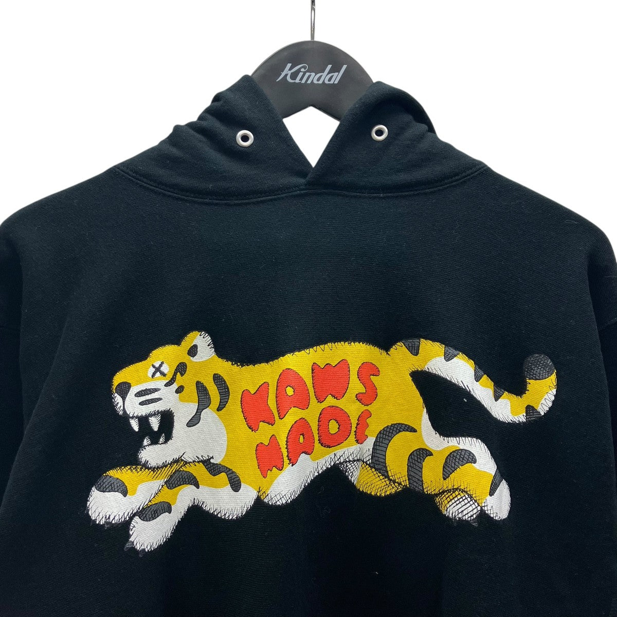 HUMAN MADE×KAWS KAWS MADE HOODIプリントパーカー ブラック サイズ L