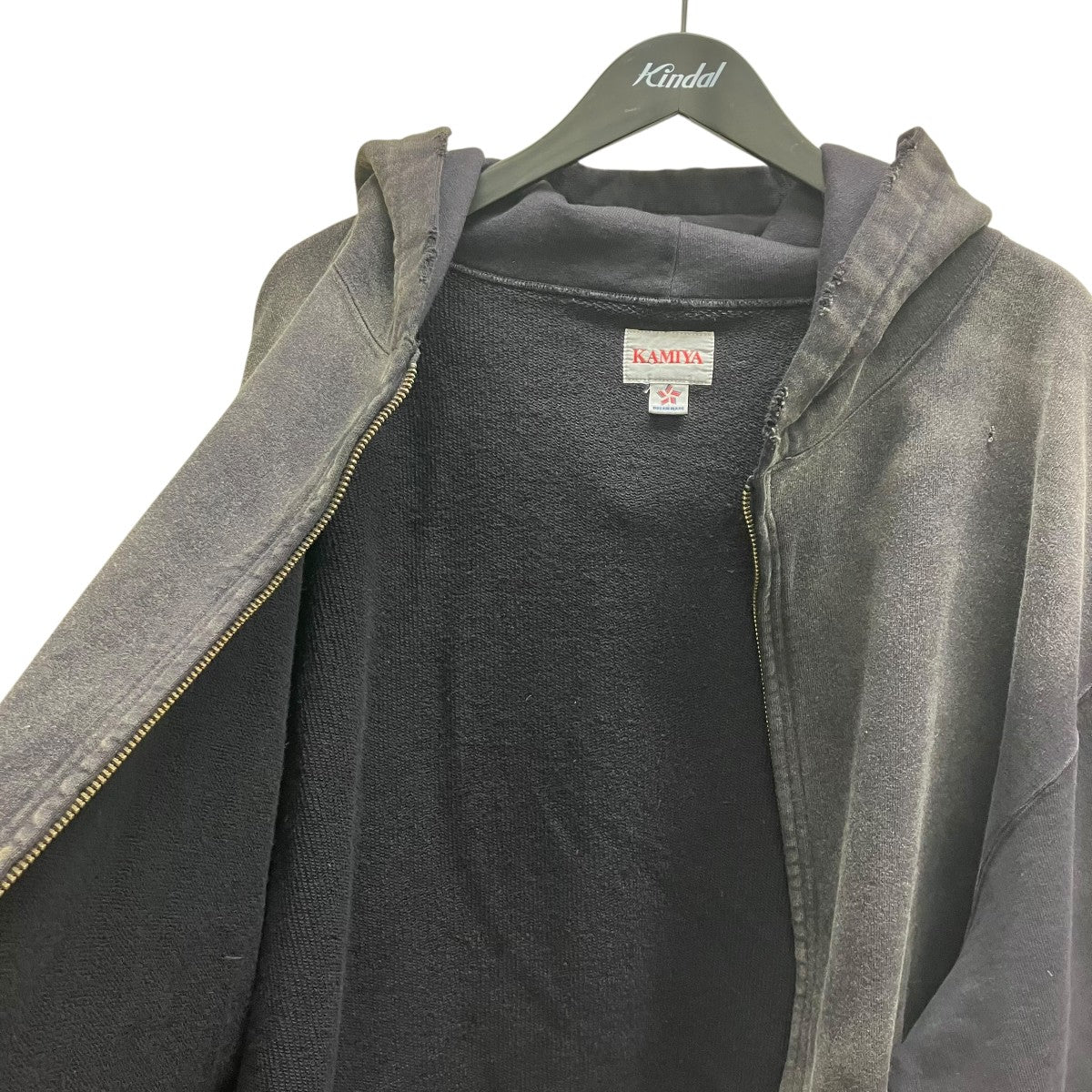 KAMIYA(カミヤ) ROPE BREACHED ZIP-UP HOODIE ジップパーカー／ロープ