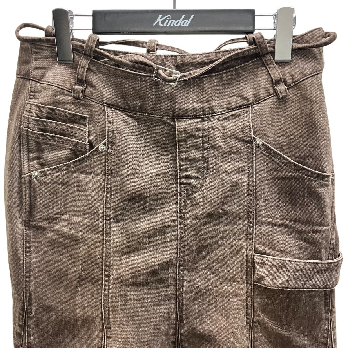 THEREDTHREAD 【S tail skirt long】 デニムスカート TR34107 ブラウン