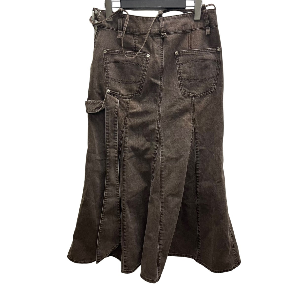 THEREDTHREAD 【S tail skirt long】 デニムスカート TR34107 ブラウン