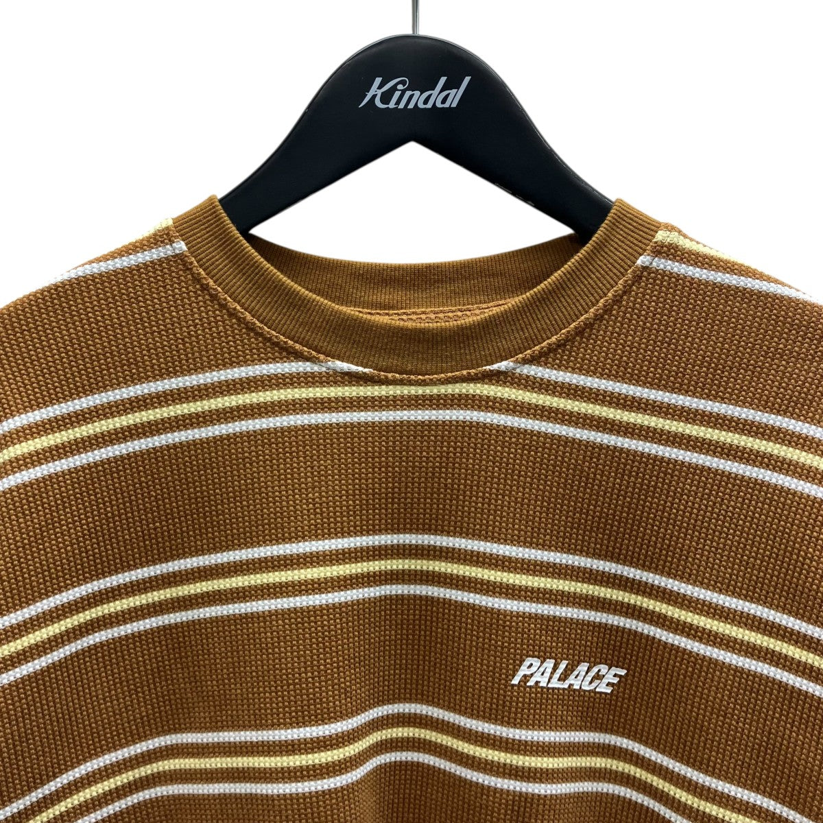 PALACE 26SS TRIO STRIPE LONG SLEEVEロゴボーダーカットソー 古着・中古-2枚目のアイテム画像