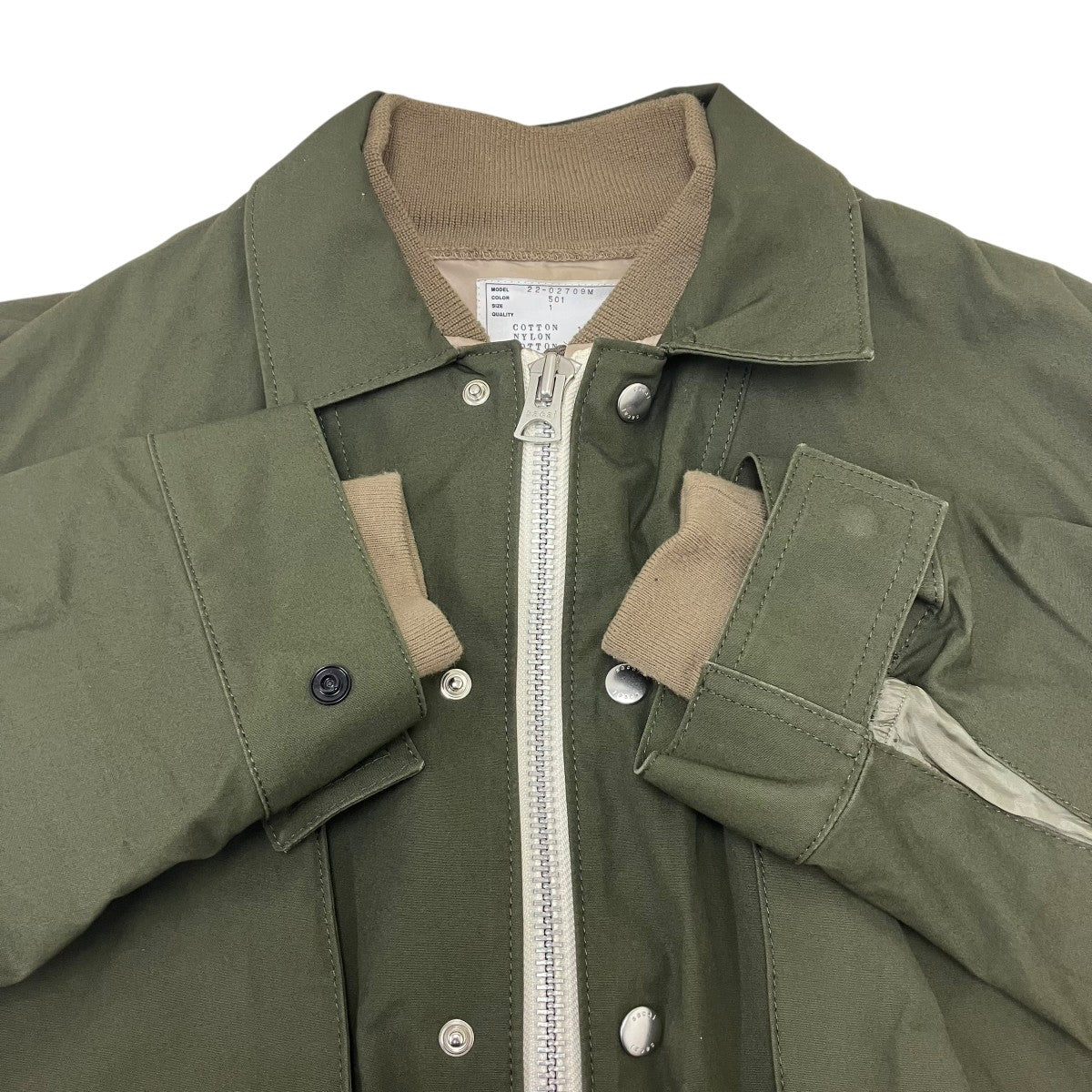 sacai ツウィルナイロンジャケット 古着・中古-5枚目のアイテム画像