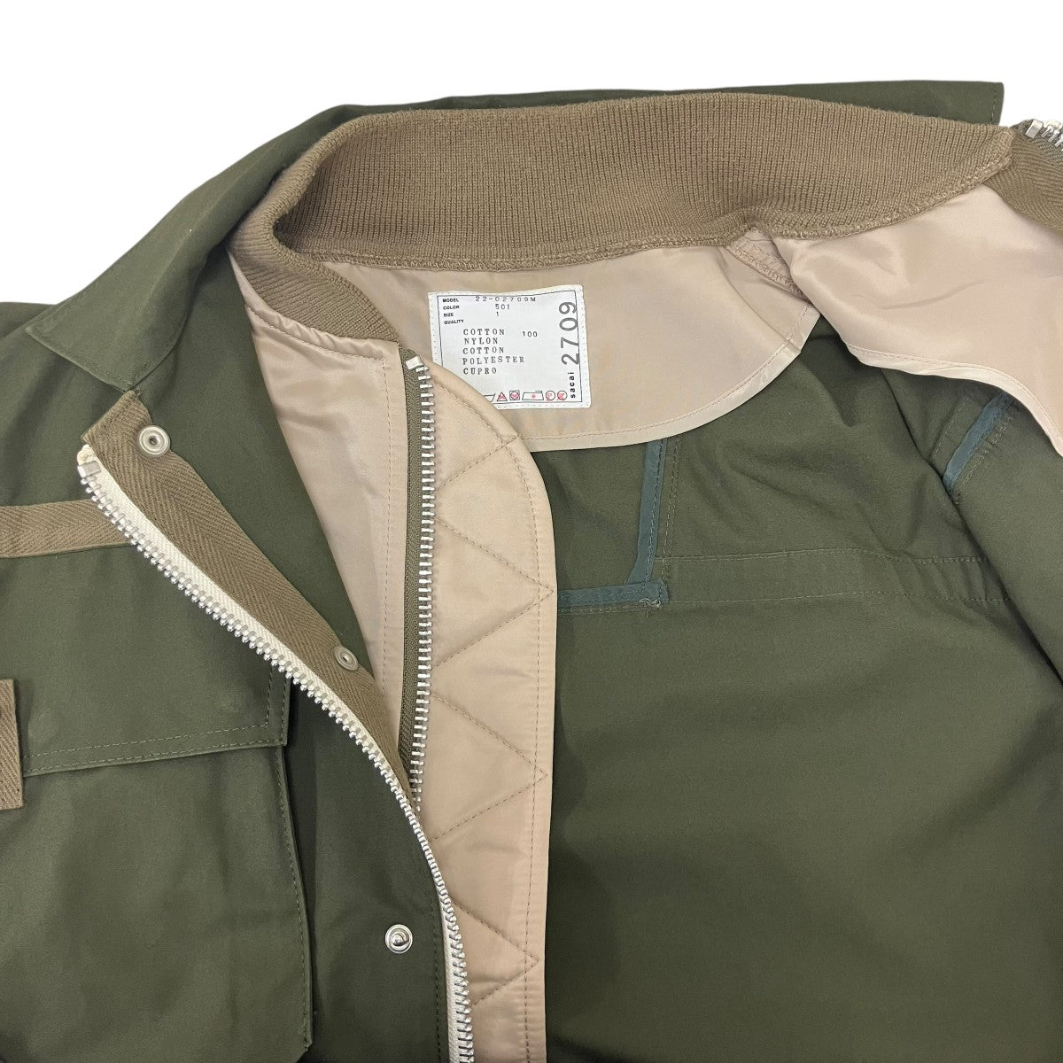 sacai ツウィルナイロンジャケット 古着・中古-6枚目のアイテム画像