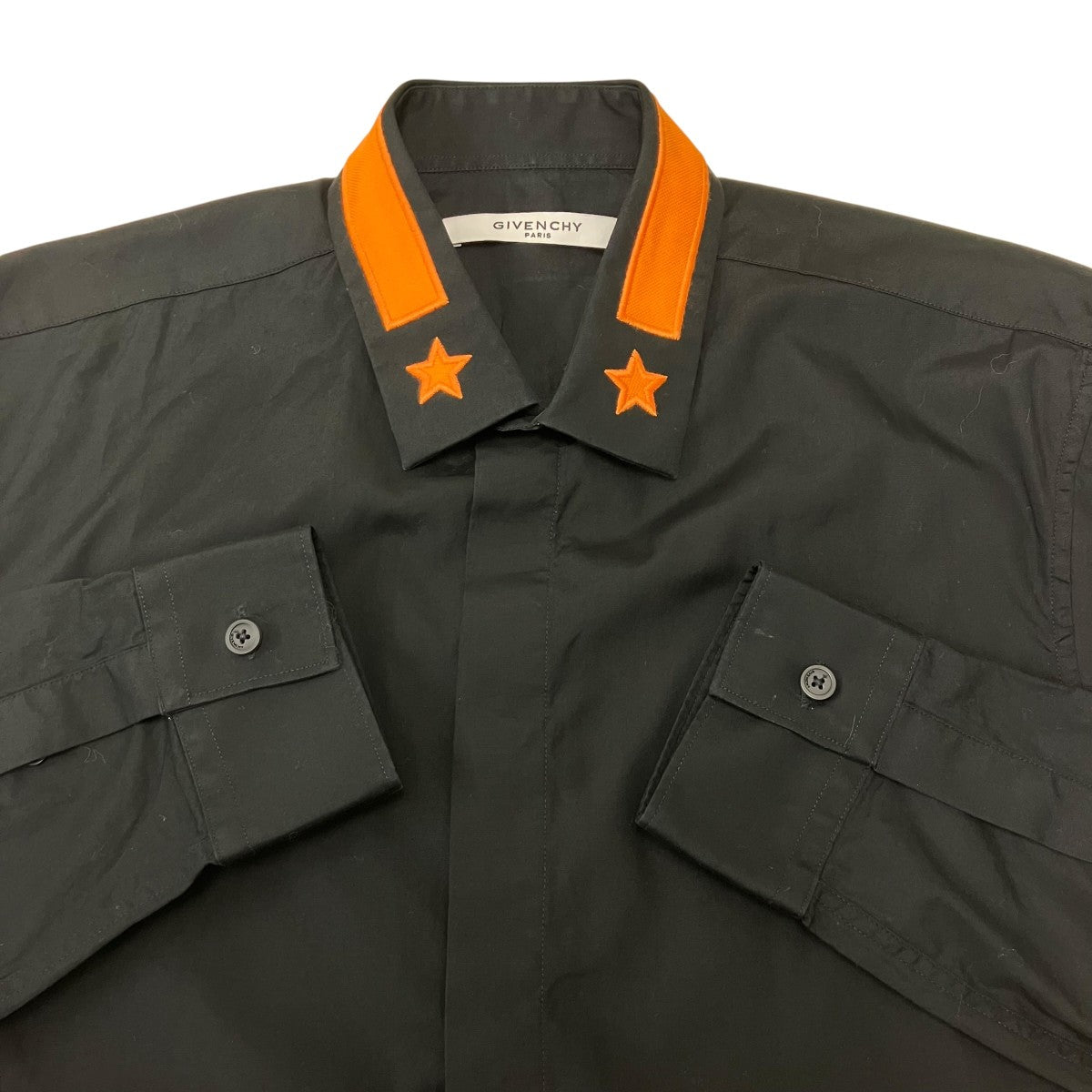 GIVENCHY 襟スター刺繍シャツ 古着・中古-5枚目のアイテム画像