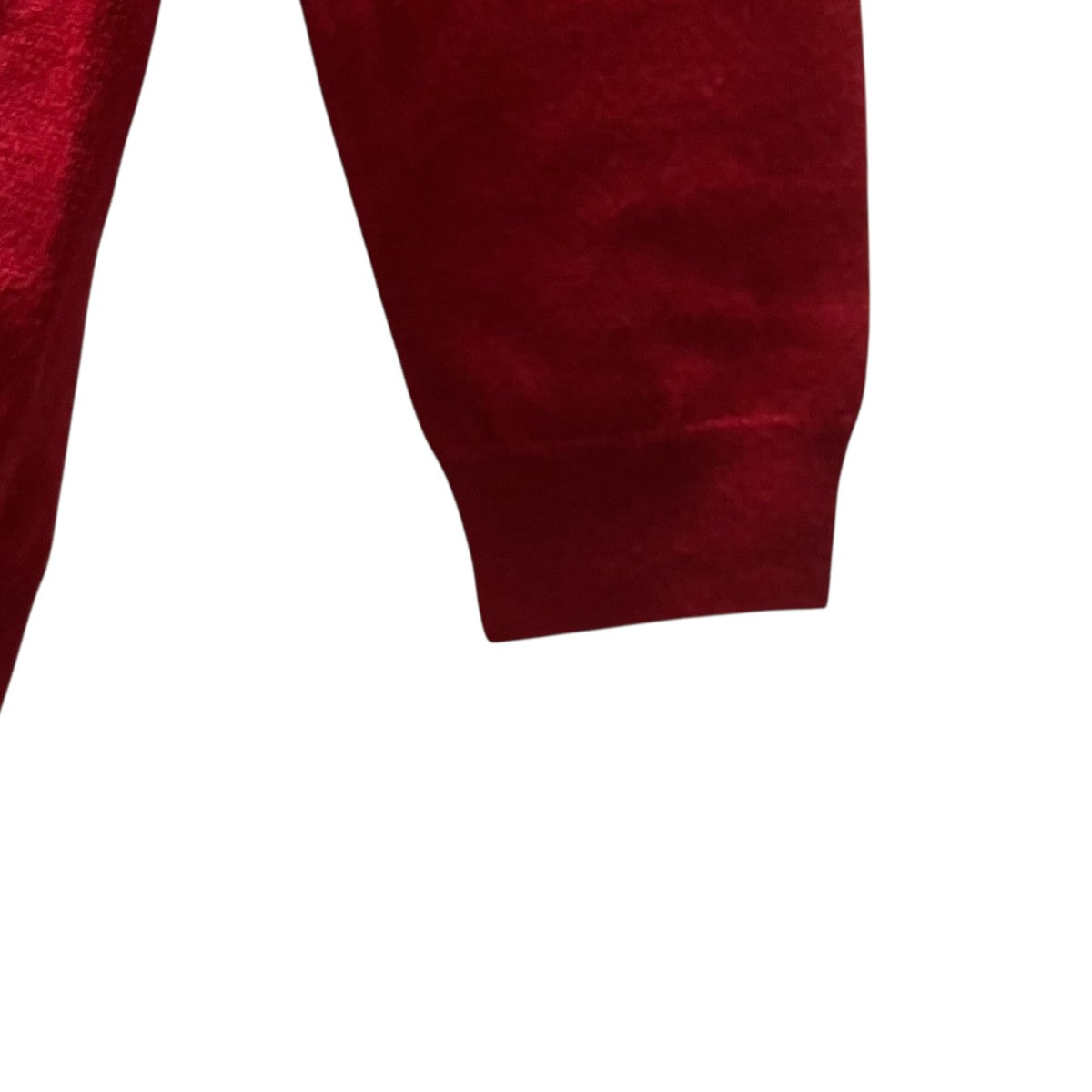 Red zip hoodieアーガイルジップニットフーディ