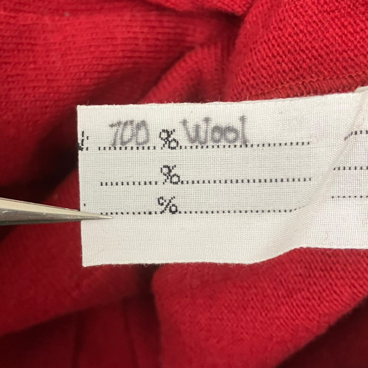 Red zip hoodieアーガイルジップニットフーディ