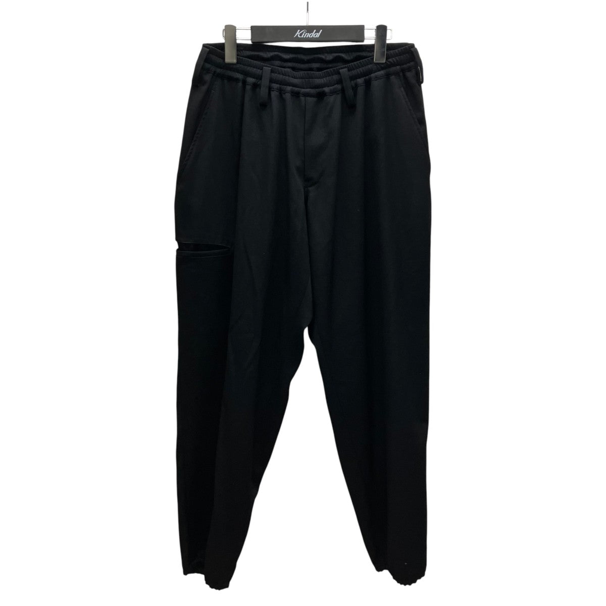 Yohji Yamamoto ／REGULATION WOOLBARDINE RIB FLAP PANTS ウールギャバフラップパンツ 古着・中古-1枚目のアイテム画像