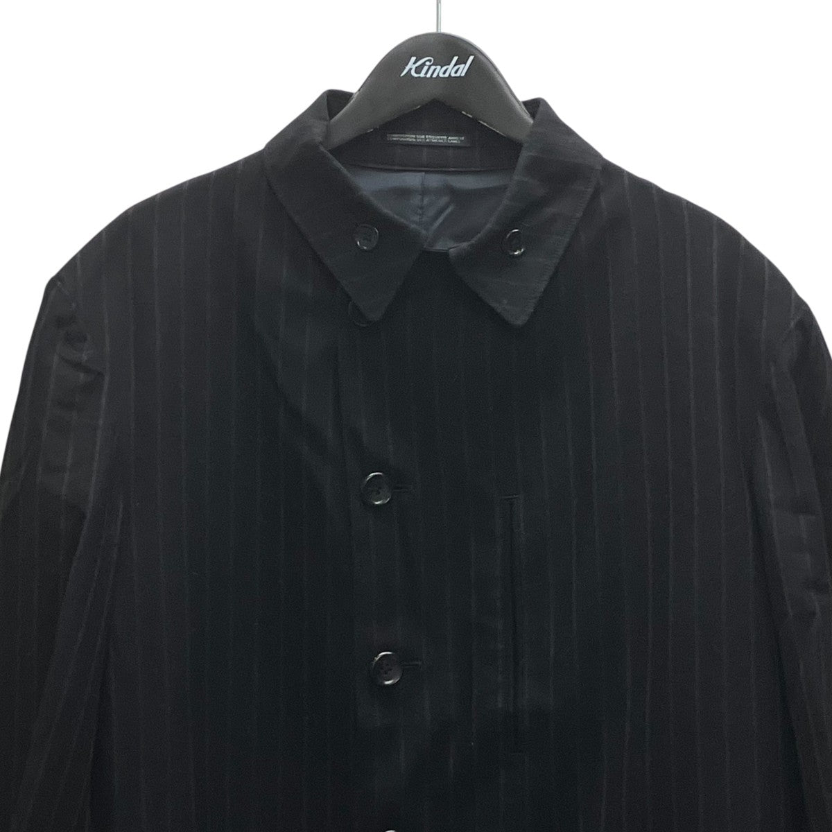 22AW ストライプコート／ファスナー付きロング