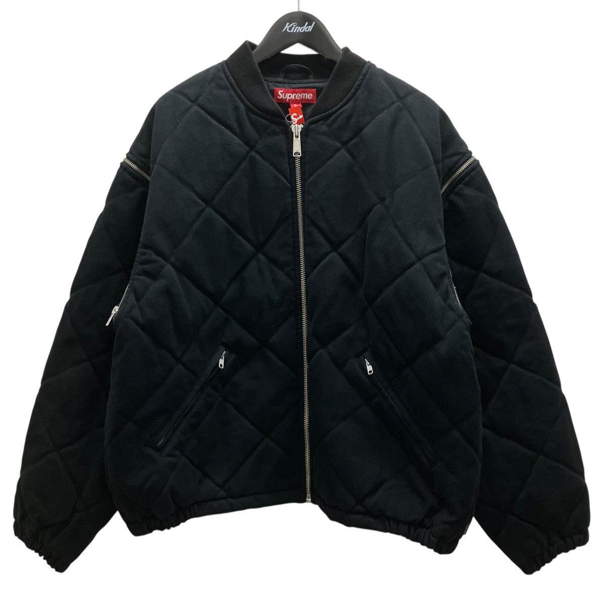 25AWZip-Off Sleeve Quilted Bomber Jacketキルテッドボンバージャケット