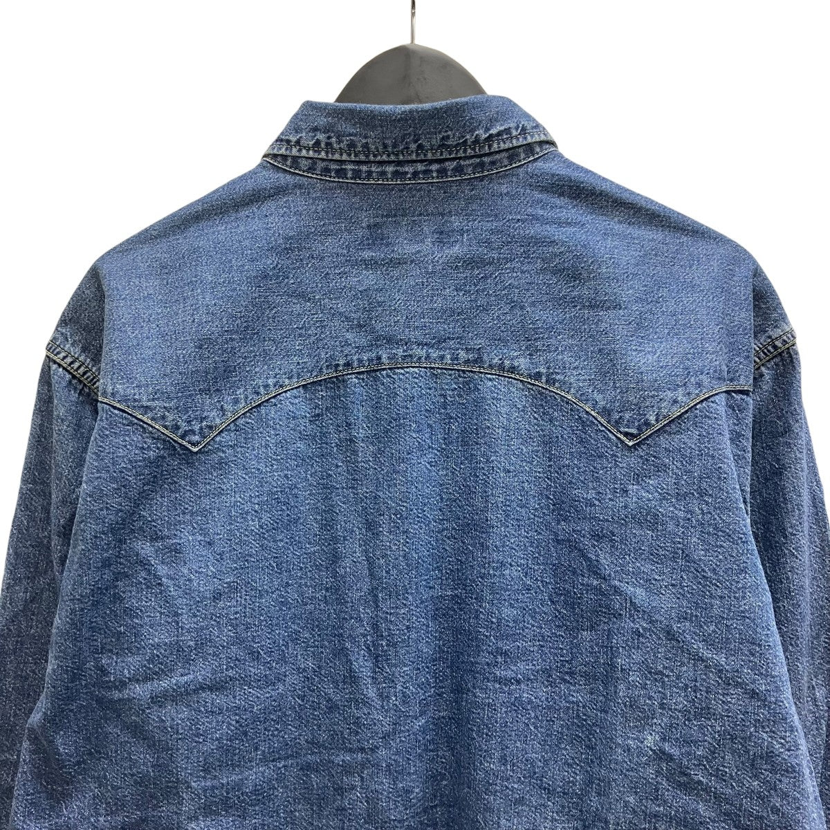 MASSES DENIM SHIRT H．WASHウエスタンデニムシャツ 古着・中古-4枚目のアイテム画像