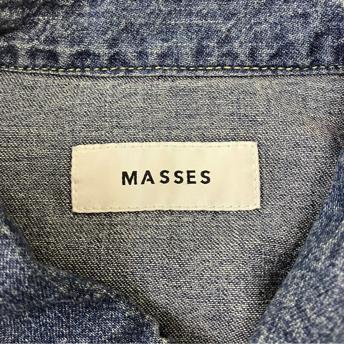 MASSES DENIM SHIRT H．WASHウエスタンデニムシャツ 古着・中古-5枚目のアイテム画像