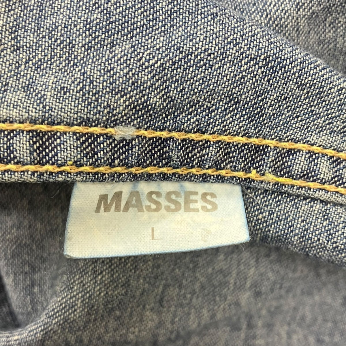 MASSES DENIM SHIRT H．WASHウエスタンデニムシャツ 古着・中古-6枚目のアイテム画像