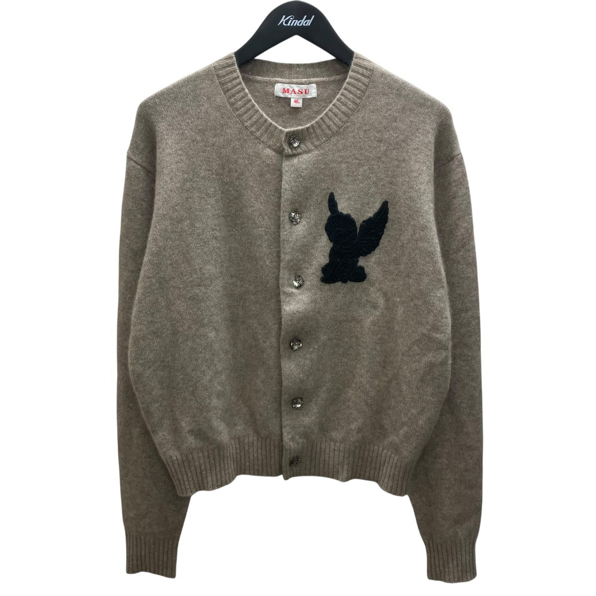 MASU ANGEL EMBROIDERED CARDIGAN ニットカーディガン 古着・中古-1枚目のアイテム画像
