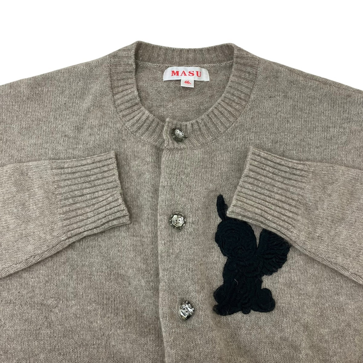 MASU ANGEL EMBROIDERED CARDIGAN ニットカーディガン 古着・中古-5枚目のアイテム画像