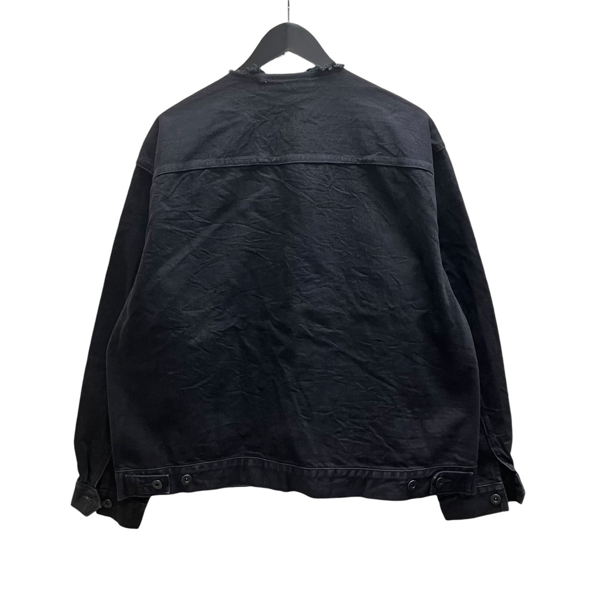 blurhms 12．9oz Denim 51 Short Jacket ノーカラーデニムジャケット 古着・中古-2枚目のアイテム画像