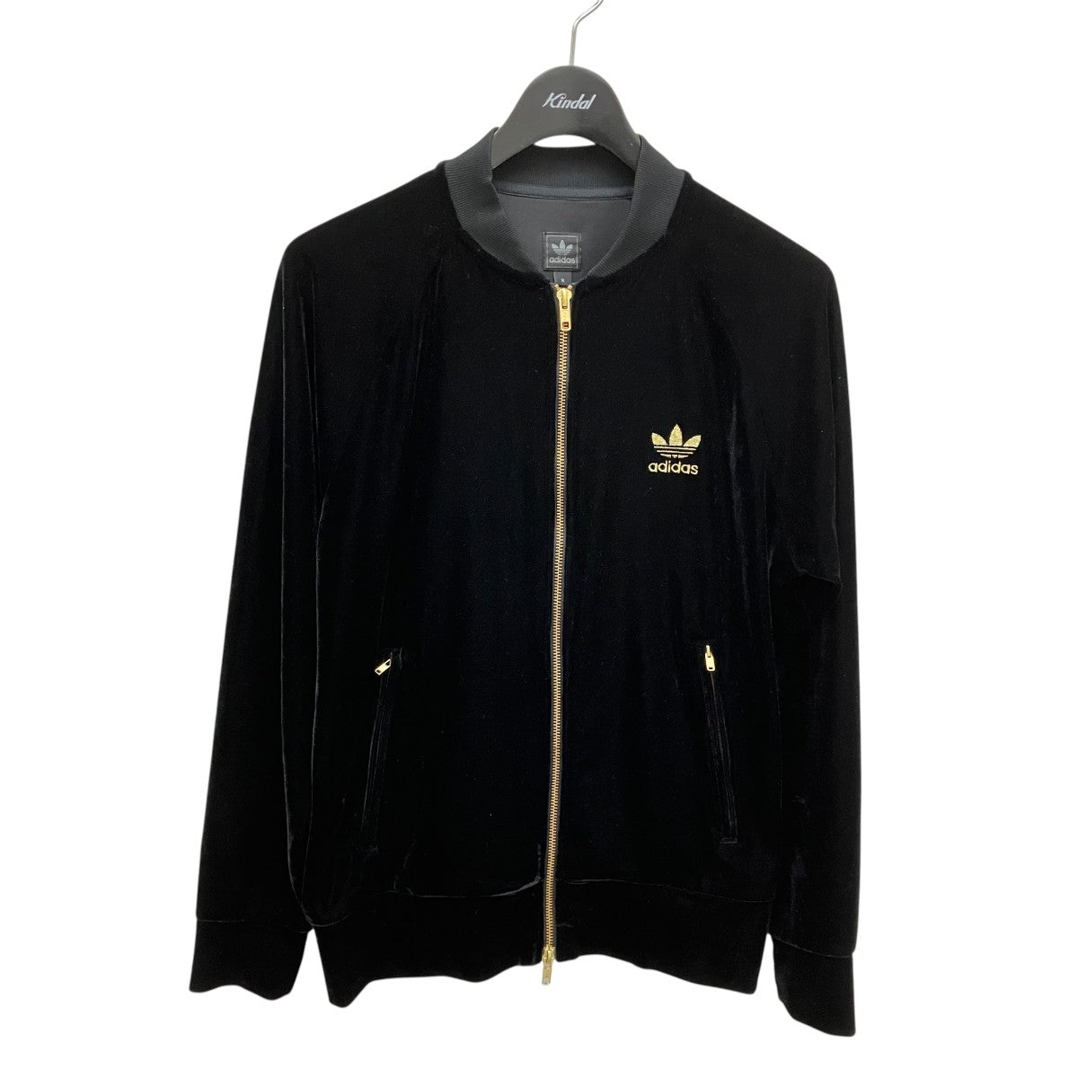 adidas(アディダス) ベロアジャケットO74269 O74269 ブラック×ゴールド
