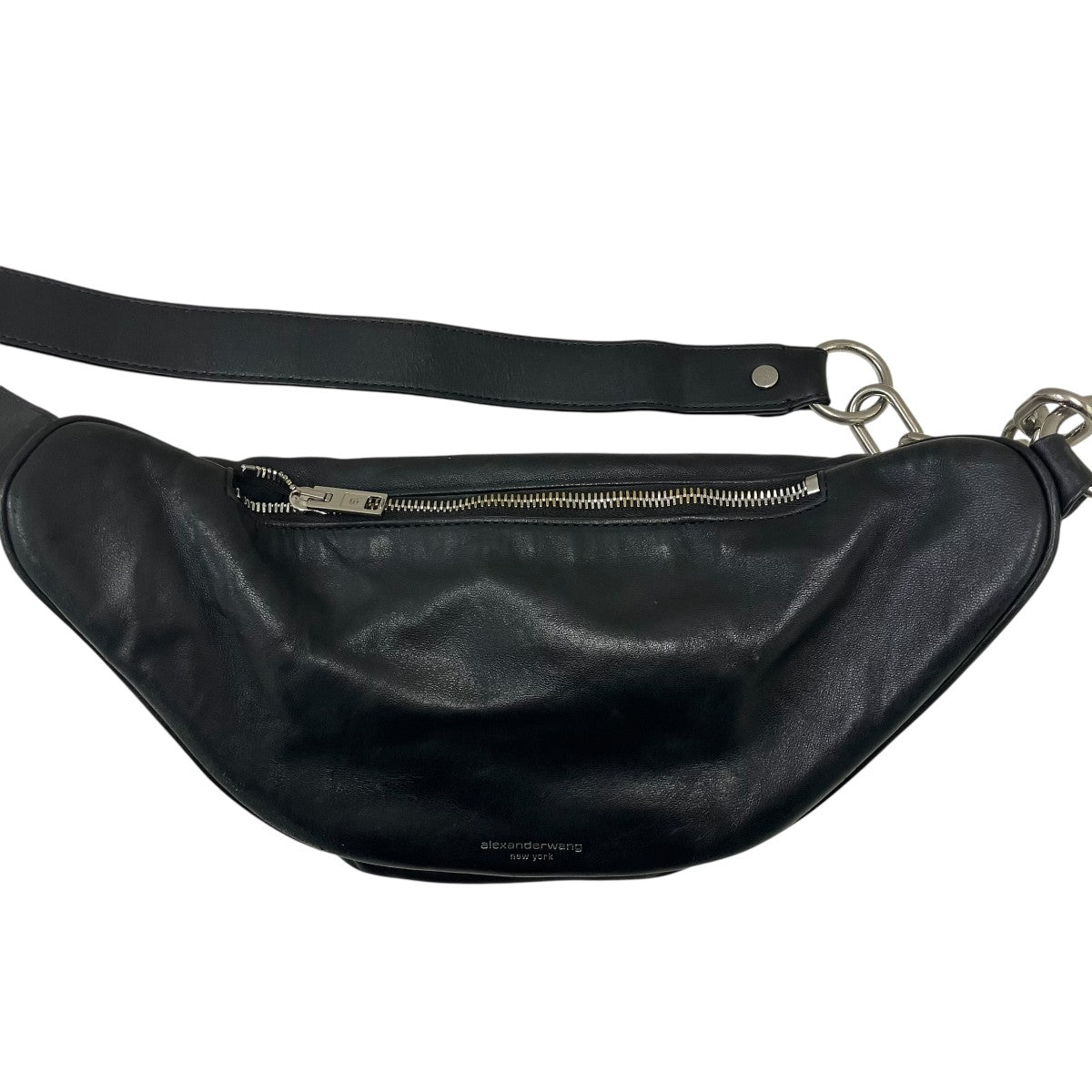 美品　Alexander Wang アレキサンダーワン　ボディバッグ　黒レザー alexanderwang（アレキサンダー・ワン） レザー チェーン ショルダー