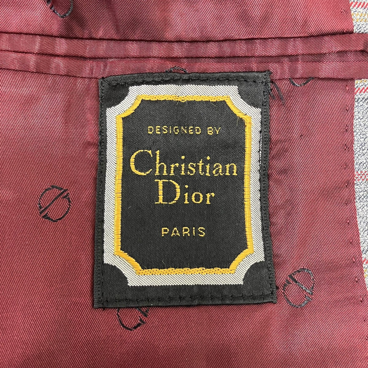 Christian Dior チェックテーラードジャケット 古着・中古-7枚目のアイテム画像