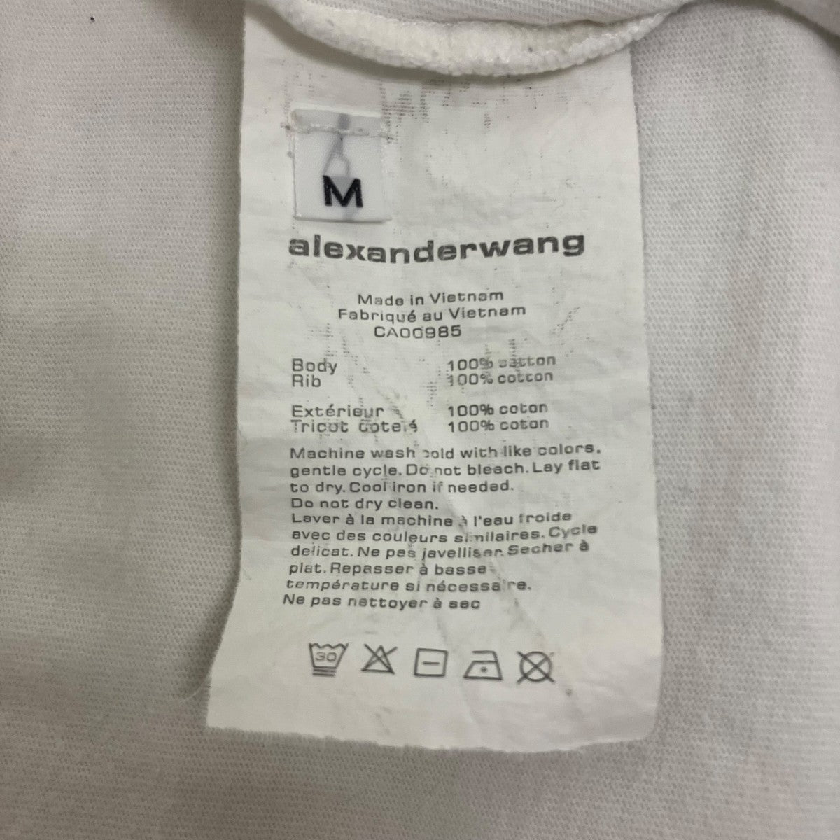 ALEXANDER WANG(アレキサンダーワン) ロングスリーブTシャツ ホワイト ALEXANDER WANG(アレキサンダーワン) ロングスリーブTシャツ ホワイト
