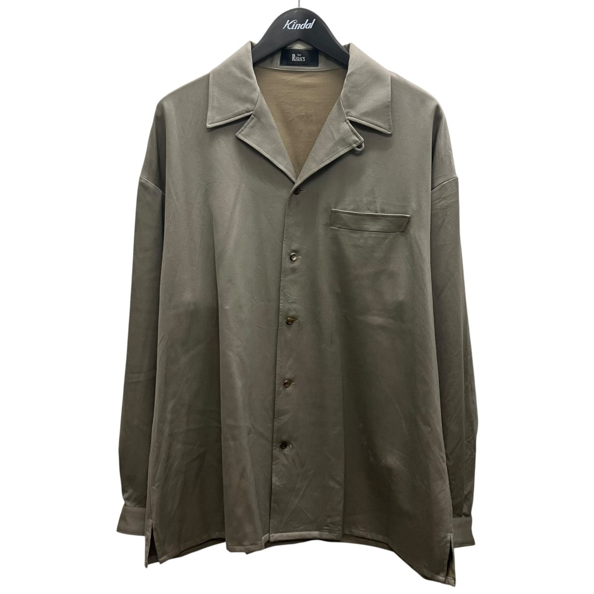 THE RERACS シャツ ベージュ サイズ46 THE RERACS(ザリラクス) オープンカラーシャツ 20FW-REBL-241-J
