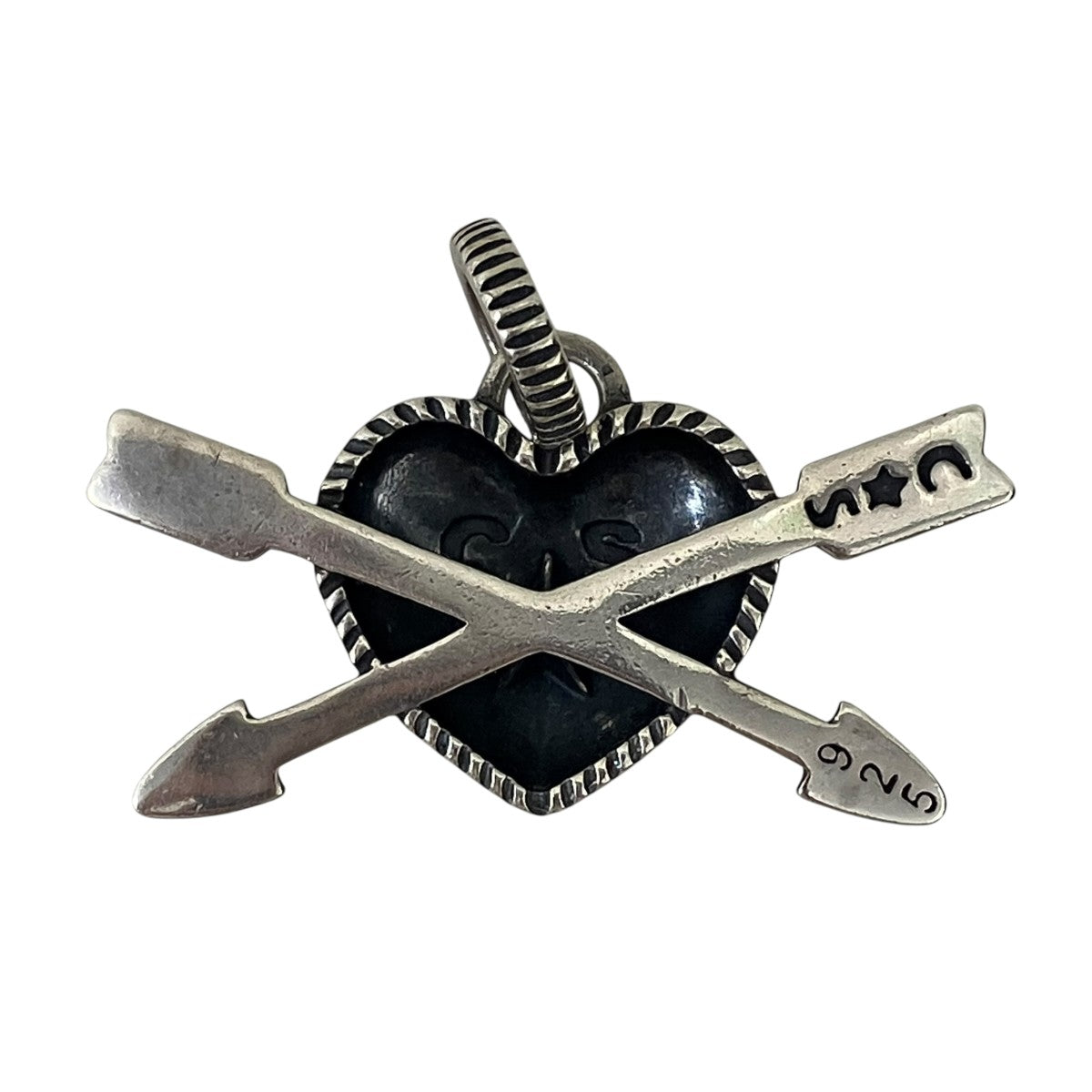 CODY SANDERSON Heart ＆ Sheriff Star Double Arrow Pendantハートアロー ペンダント