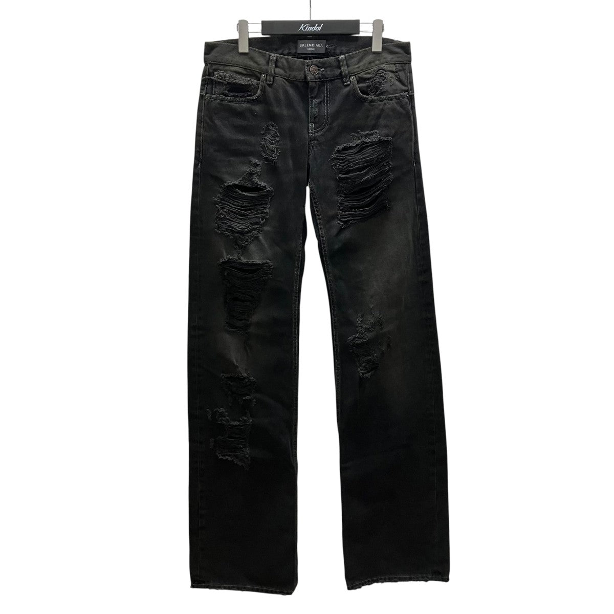 BALENCIAGA ローライズダメージデニムパンツ 古着・中古-1枚目のアイテム画像