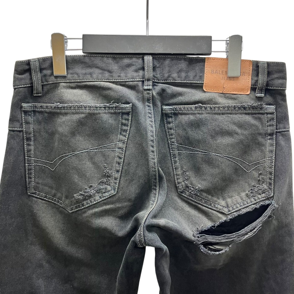 BALENCIAGA ローライズダメージデニムパンツ 古着・中古-4枚目のアイテム画像