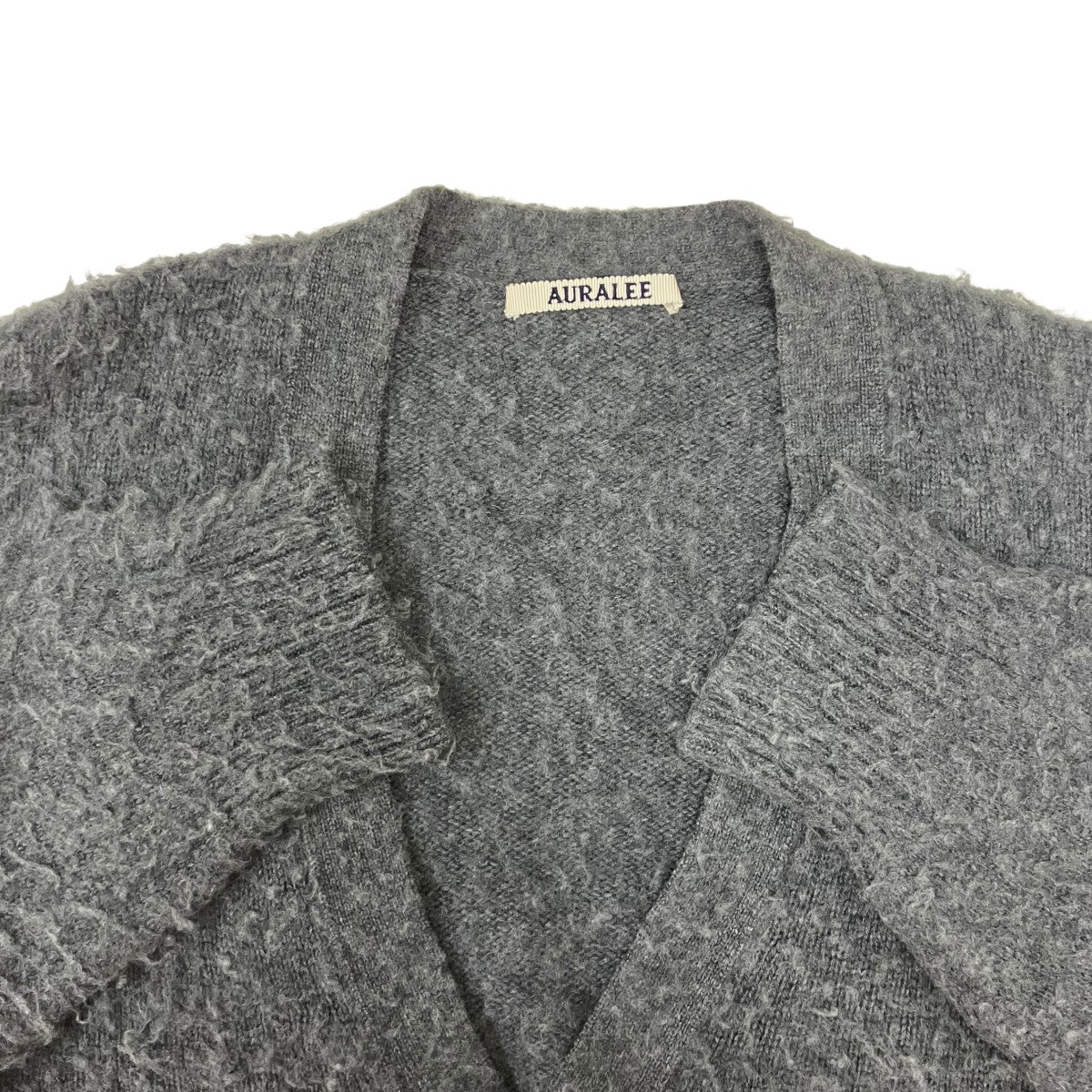 BRUSHED WOOL CASHMERE SILK KNIT CARDIGAN ニットカーディガン