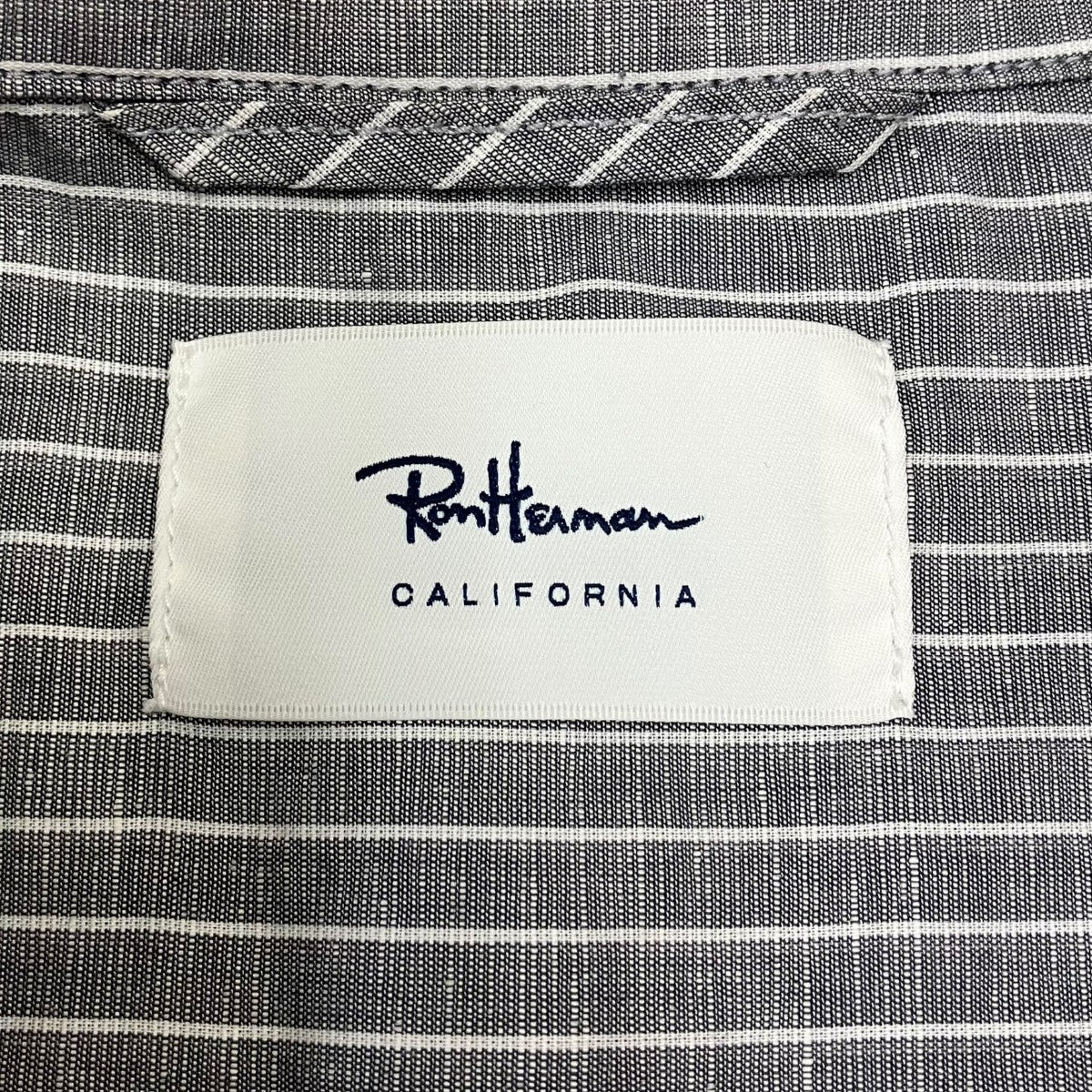 Ron Herman(ロンハーマン) ストライプ半袖シャツ 4220700002 グレー