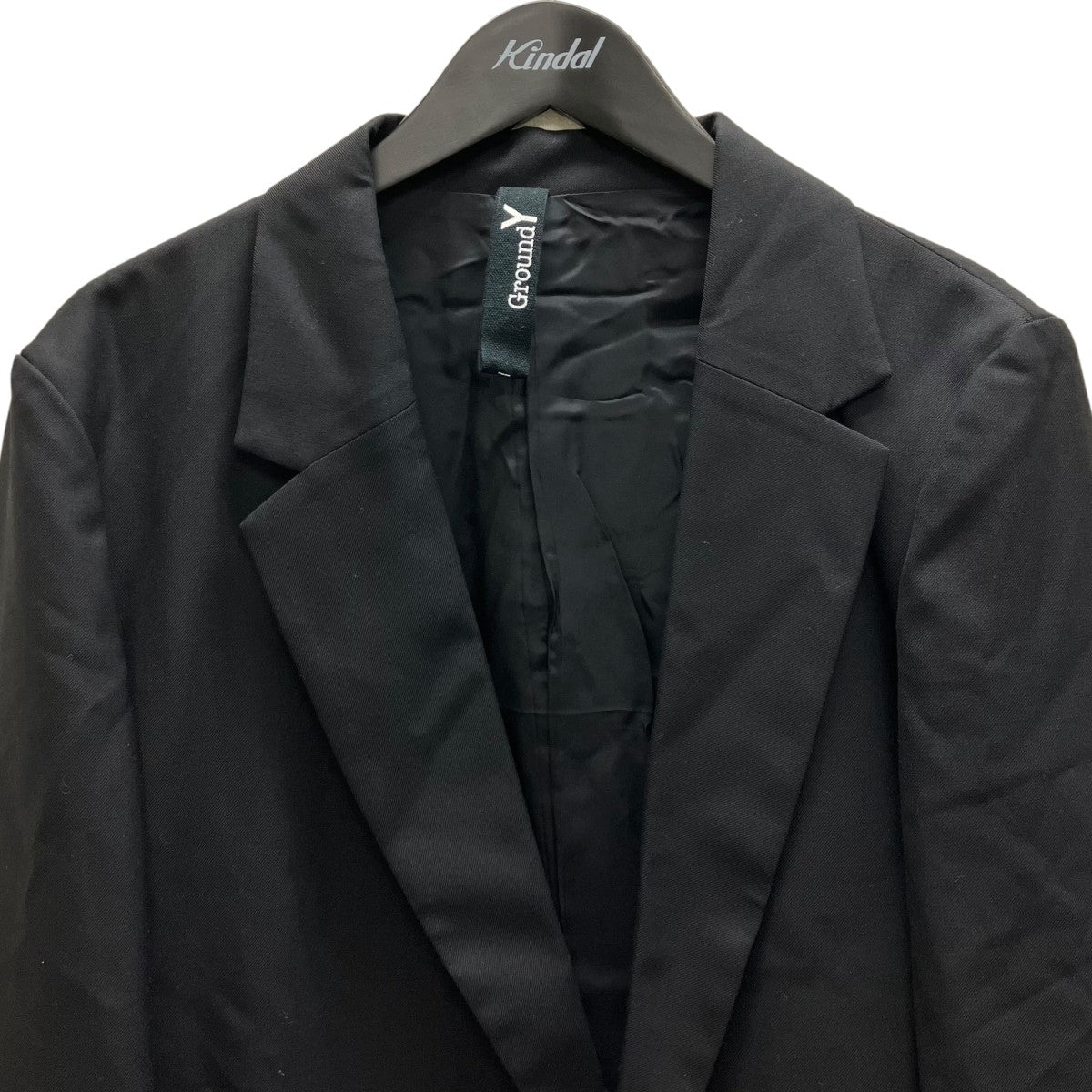 グラウンドワイ 20AW T/Wギャバジンバックテープロングシャツジャケット GROUND Y(グラウンドワイ) T W Gabardine 1B jacket ギャバジン