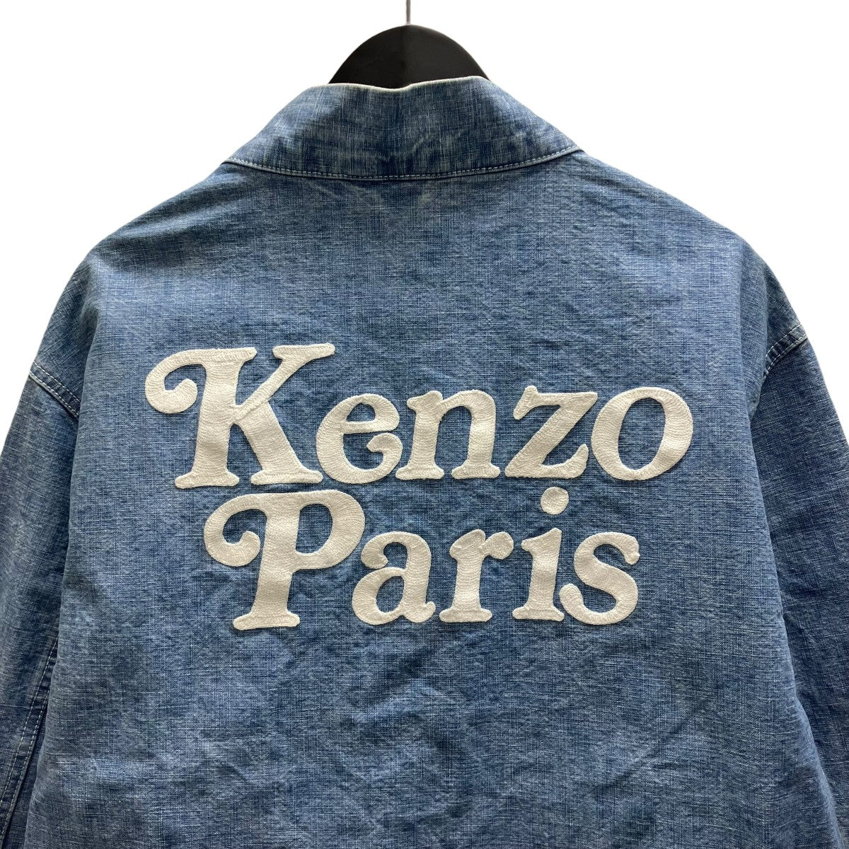 KENZO STONE BLEACHED BLUE DENIM KIMONO JACKET キモノデニムジャケット 古着・中古-4枚目のアイテム画像