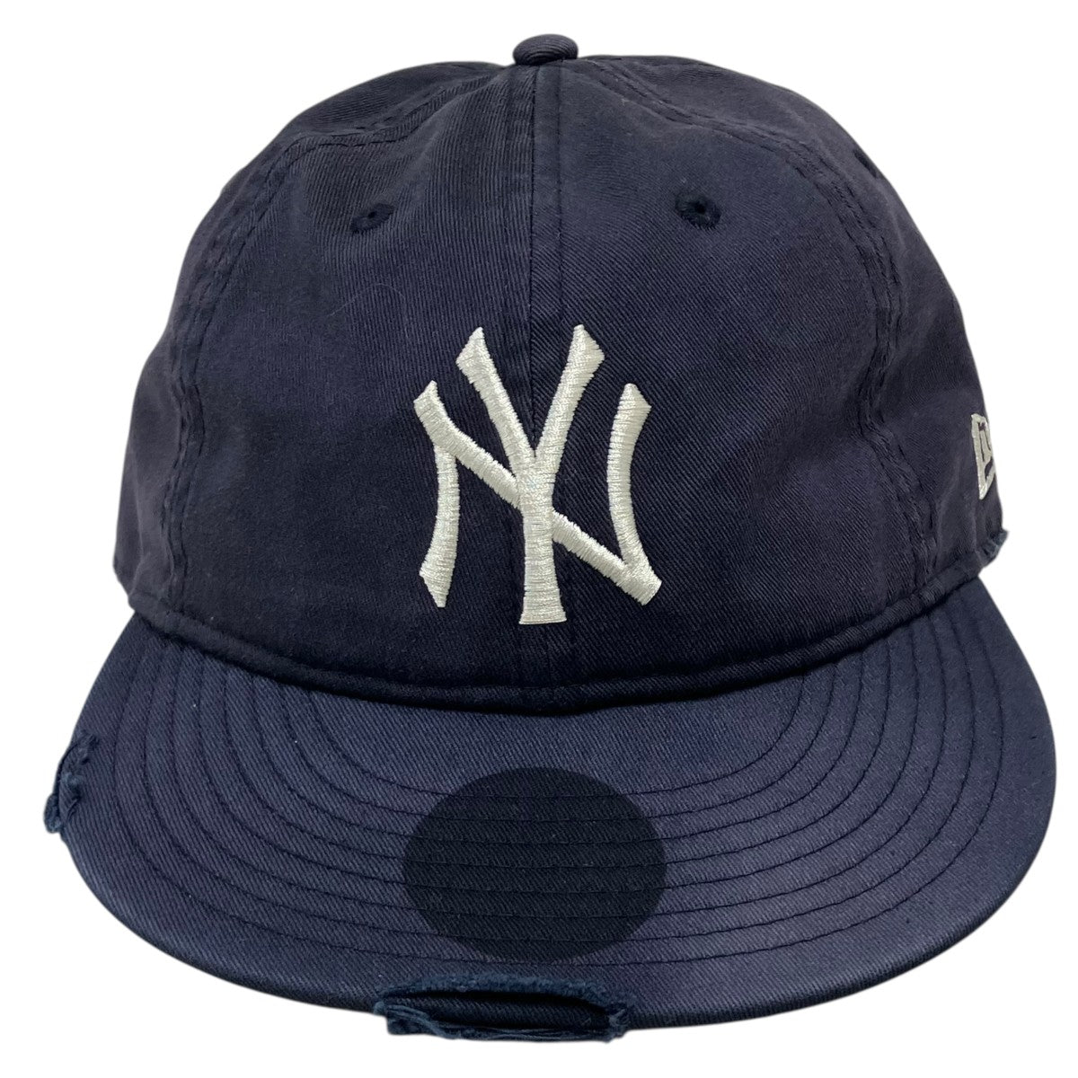 ダメージ加工ブルーキャップ New Era(ニューエラ) ダメージ加工キャップ ネイビー サイズ M/L