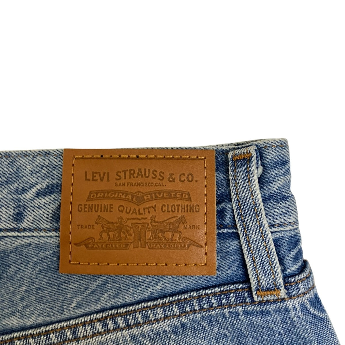 LEVI’S PReMIUM BAGGY DAD クラッシュ加工デニムパンツ 古着・中古-5枚目のアイテム画像